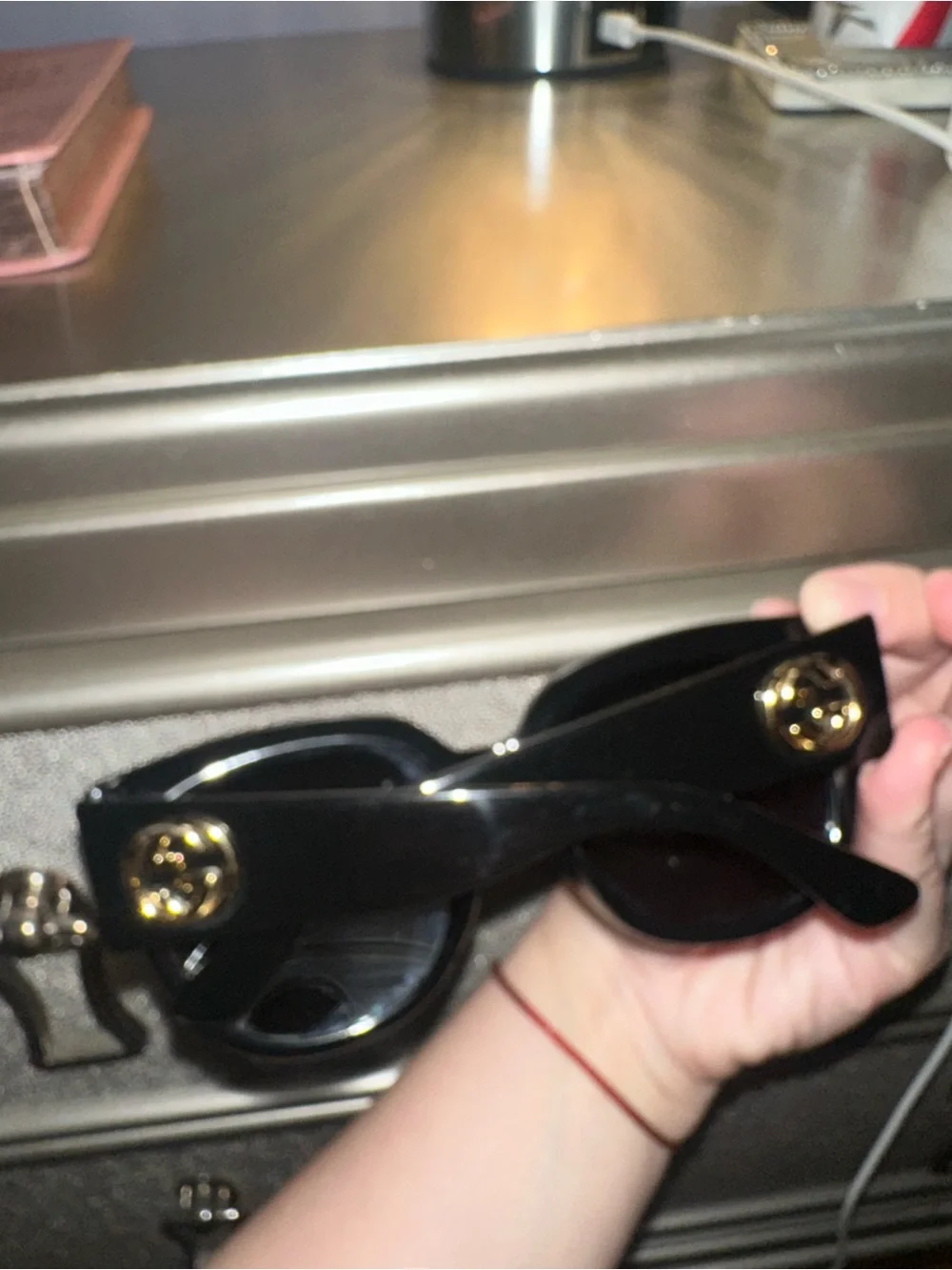 Gucci Glossy Black Cat-Eye Sunglasses